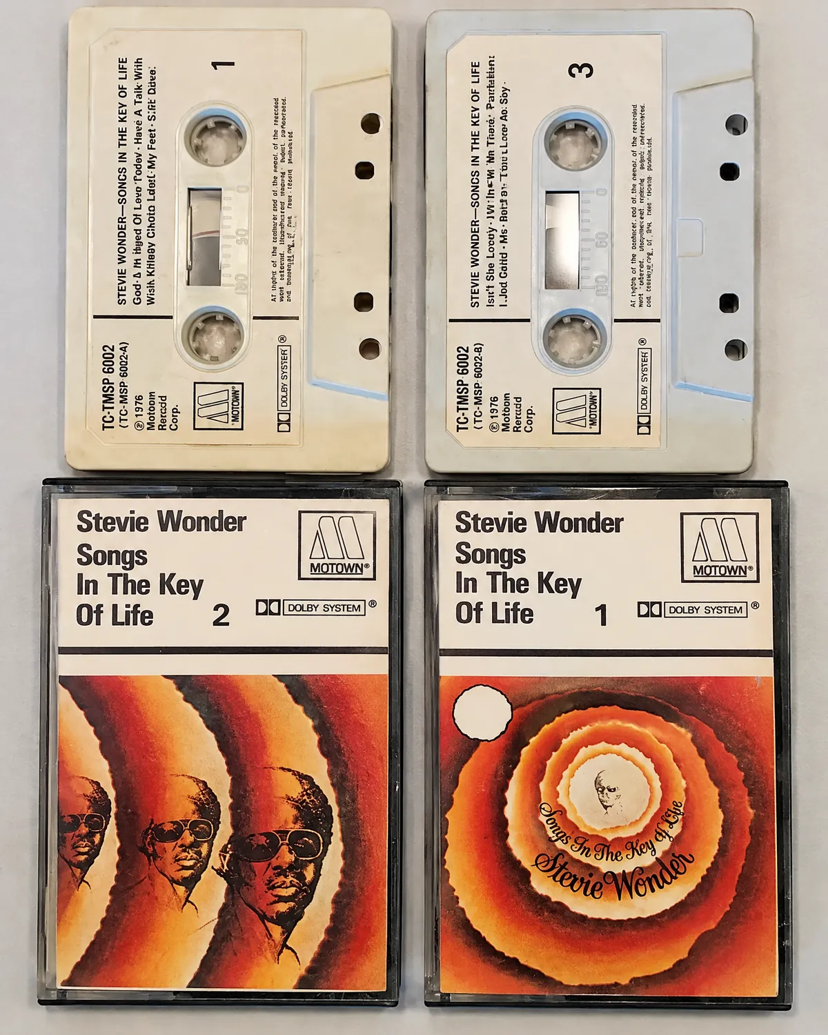 Stevie Wonder Songs in the Key of Life cassette tapes and album cases
